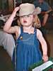 Trying on my new cowboy hat